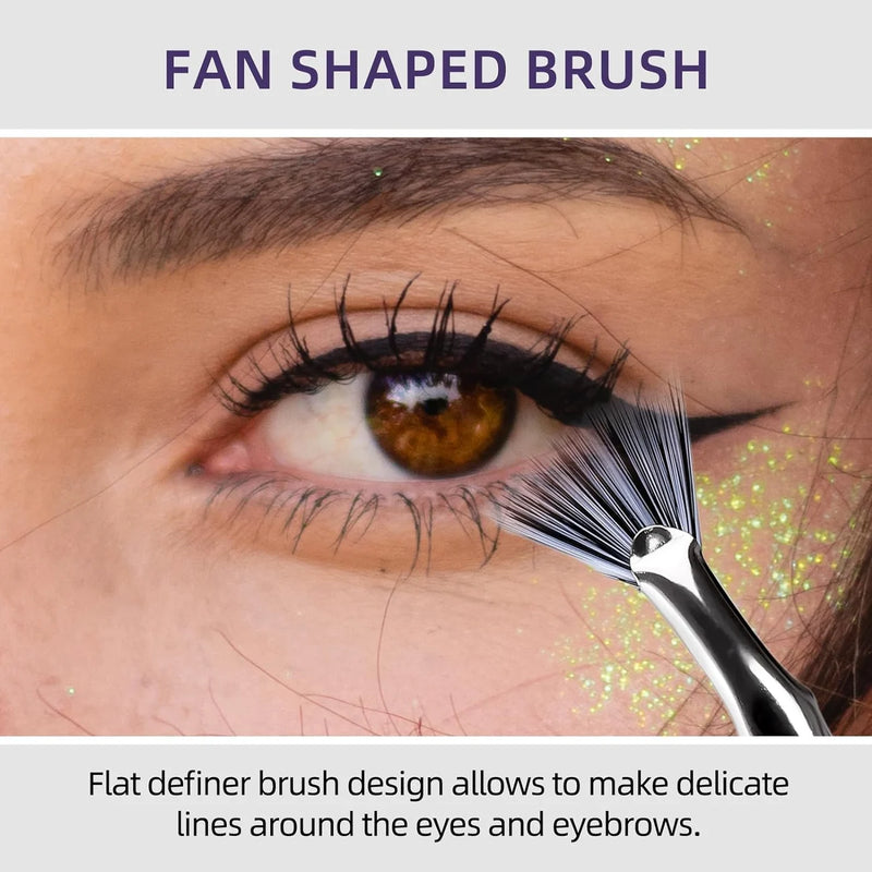 Folding Angle Scalloped Lash Brush