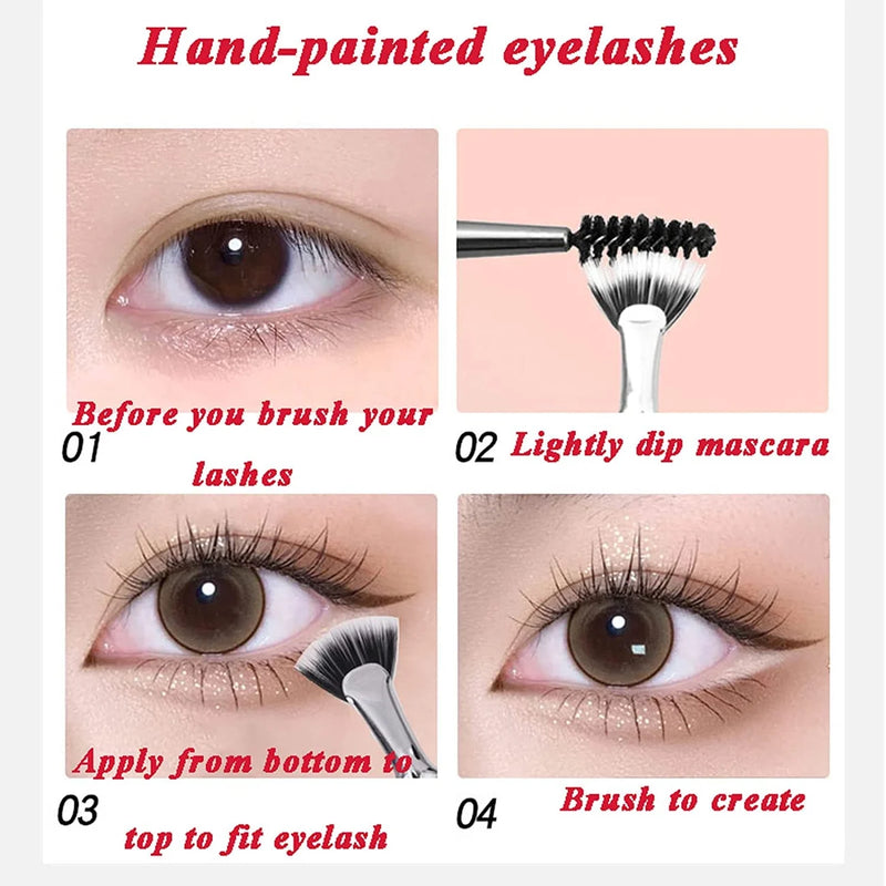 Folding Angle Scalloped Lash Brush