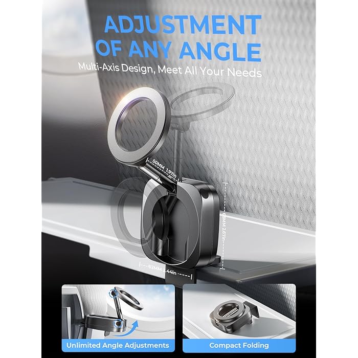 Foldable Extendable Rotating Travel Magnetic Phone Stand