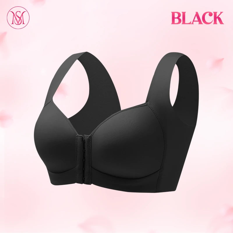 Seamless Front Closure Wire-free Push Up Bra