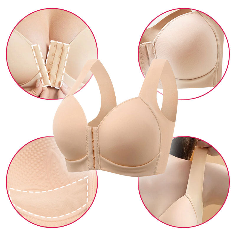 Seamless Front Closure Wire-free Push Up Bra