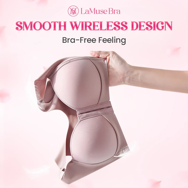 Seamless Front Closure Wire-free Push Up Bra