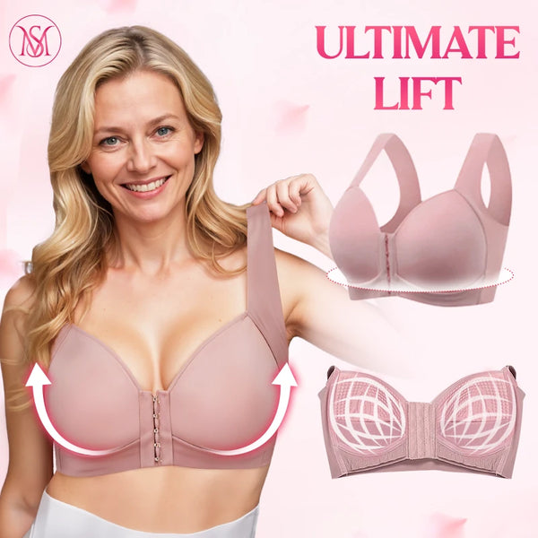 Seamless Front Closure Wire-free Push Up Bra